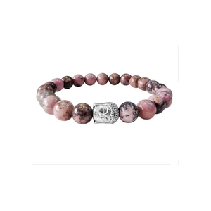 High Quality Rhodonite <b>Beads</b> Buddha <b>Bracelet</b> Romantic Gift Fashion Charm Jewelry for <b>Men</b> Women Energy Meditation - Product Image 2