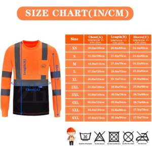 Chemise de sécurité haute visibilité ANSI Classe 1, imperméable, à LED clignotantes, respirante, légère, à manches longues, pour la construction, avec logo personnalisé - Product Image 6