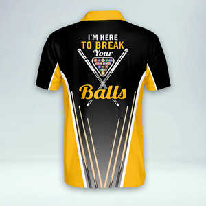 Chemise de billard pour homme en toile respirante 100 % polyester de qualité supérieure, personnalisable, séchage rapide, sublimation, pour le snooker et le billard - Product Image 4