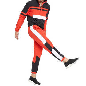 Ensemble de survêtement décontracté pour homme, noir avec broderie dorée, veste zippée et pantalon, coupe ajustée, manches longues, pour entraînement en extérieur, tenue de mode - Product Image 5