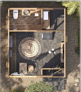 Edificios de Bambú de Diseño Moderno, Bungalows N4, Villa Estilo Boho, Lo Mejor de Vietnam, Nuevas Casas Prefabricadas Industriales de 40HC y 43 m² - Product Image 1