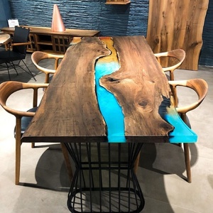 Bóng bàn bằng gỗ hàng đầu với màu đen nhựa Epoxy sông tùy chỉnh thực hiện độc đáo bàn ăn bằng gỗ hàng đầu <span class=keywords><strong>96</strong></span> "<span class=keywords><strong>x</strong></span> <span class=keywords><strong>48</strong></span>" - Product Image 5