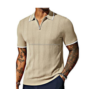 Camisas Polo de Punto con Media Cremallera para Hombre, Transpirables, Casuales, Ligeras, de Alta Calidad, Ropa de Calle, Camisa Polo de Golf - Product Image 5