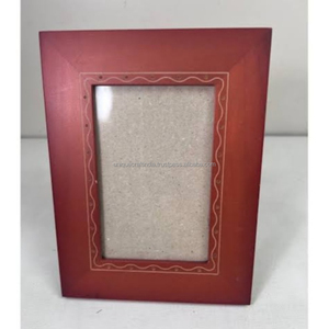 GoldGrain Signature Photo <b>Frame</b> Premium Wood Desk With Antique Gold Inlay For Special Events Moments Tabletop Displays - Product Image 3