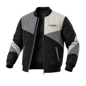 Chaqueta Bomber Personalizada para Hombre con Bloques de Color, Ligera, Cortavientos, con Cierre, Chaqueta Casual de Vuelo, Abrigo de Invierno de Poliéster, Fabricación OEM ODM - Product Image 2