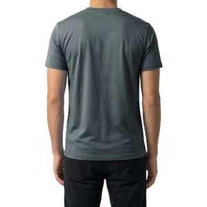 T-shirt pour homme de qualité supérieure, gris foncé, manches courtes, col rond, coupe classique, 100% coton jersey tricoté, couleur unie, sans motif - Product Image 1