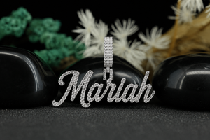 Custom Name Pendant Necklace 925 Sterling Silver Diamond Look Iced Out Personalized Hip Hop Pendant Luxury Jewelry Wholesale - Product Image 2
