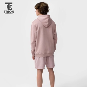 Shorts de survêtement de haute qualité en tissu 100% coton avec poche zippée, décontractés, en molleton, taille élastique, couleur vert-bleu foncé et violet, chauds - Product Image 2