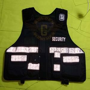Chaleco de Seguridad Negro de Alta Visibilidad, Ropa de Seguridad Reflectante, Chaleco de Seguridad Comunitaria, Uniforme de Guardia de Seguridad, Chaleco Táctico - Product Image 3