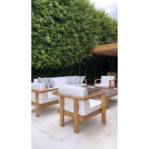 teak patio <b>sofa</b> outdoor made in indonesian furniture solid <b>wood</b> - Product Image 1