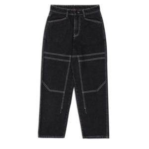 Pantalon de survêtement plissé ample et léger pour homme, coupe droite et large, en polyester/coton, décontracté et écologique - Product Image 1