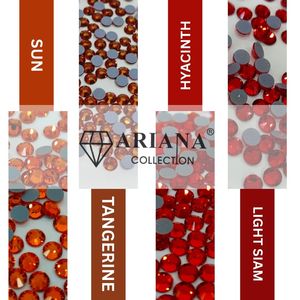 Chatons en strass de qualité supérieure Sun Tangerine Hyacinth Light Siam pour la fabrication de bijoux en gros, verre Sun Tangerine Hyacinth Light Siam - Product Image 1