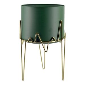 Ensemble de trois pots et jardinières en émail coloré, en métal massif, nouveau style tendance, jardinière faite à la main avec support, accessoires de jardin - Product Image 4