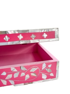 กล่องเครื่องประดับฝังมุกและกระดูกงานฝีมืองานฝีมือที่เก็บของตกแต่งทำด้วยมือเหมาะสำหรับบ้านสุดหรูและของใช้ส่วนตัว - Product Image 4