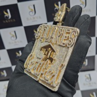 Pendentif photo personnalisé Hip Hop en Moissanite, en argent sterling 925 plaqué or et rhodium, avec image souvenir, unisexe, pour fête