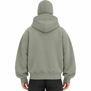 Personalized <b>Men</b> Double Balaclava Zip Hoodie Polyester Cotton Casual Jacket With Attached <b>Face</b> <b>Mask</b> Hood And Relaxed Streetwear - Product Image 2