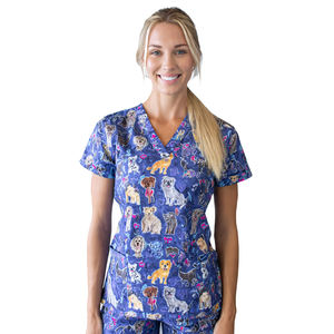 Uniformes de toilettage pour chiens |   Uniformes de toilettage pour femmes, vêtements de travail pour le toilettage, hauts de travail pour le toilettage, vêtements de toilettage pour chiens - Product Image 4