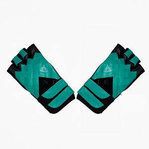 Gants de musculation en PU durables à demi-doigts avec sangle de poignet réglable, logo/couleur personnalisés, imperméables, qualité supérieure - Product Image 6