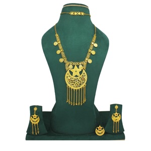 Haute qualité luxe 24K 18K couleur or africain Dubai plaqué or ensembles de bijoux de luxe Dubai ensembles de bijoux de luxe bijoux pour femmes - Product Image 1