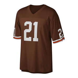 Camiseta de fútbol transpirable de malla para adultos, manga corta, cuello en V, estampado sublimado, para hombre. - Product Image 1