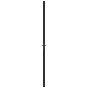 ประตูกระจกสีดำด้านและแผ่นอลูมิเนียม32.7 "x79.3" ประตูภายใน - Product Image 4