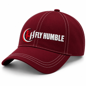 Casquette de baseball brodée Fly Humble, en coton noir, ajustable, 6 panneaux, style sportif, unisexe, casquette de baseball brodée noire - Product Image 3