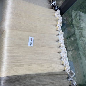 Extensions de cheveux à trame droite, super double drawn, cheveux vierges, couleur blonde, 100% cheveux vietnamiens, prix de gros - Product Image 6