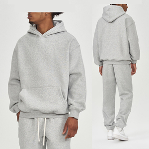 Men Custom Terry Printed Track Suit Sweatsuit 100% Cotton Pullover Washed Faded <b>Distressed</b> Hoodies and Sweatpants Sets Unisex - Product Image 1