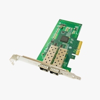 Chip Intel I350AM2 1G Transmisi Satu Arah Ethernet NIC Kartu Jaringan Serat SFP Port Ganda
