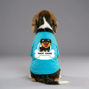Premium Custom Design Premium Cotton <b>Dog</b> T <b>Shirt</b> In Cyan Color Round Neck Style Soft Breathable Comfortable Pet Apparel - Product Image 2