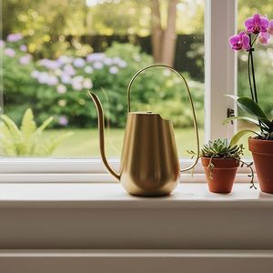 Regadera Decorativa de Metal Dorado con Boquilla Larga, Mango Ergonómico, Elegante Regadera para Plantas de Interior, para Jardinería en el Hogar - Product Image 5