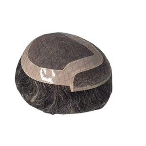 Peluca de Cabello Remy Chino Mono Front Lace Taz de Calidad Premium con Trama Única y Estilos de Ondas Profundas Naturales - Product Image 2