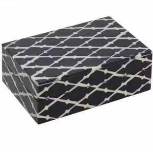 Caja de Madera con Incrustaciones de Nácar, Caja de Joyería con Incrustaciones de Hueso, Caja Protectora de Joyas, Regalo de Navidad, Ecológica, en Oferta - Product Image 6