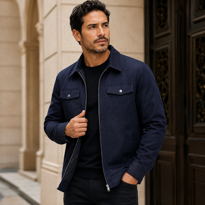 Chaqueta Bomber Personalizada para Hombre, con Capucha, de Lona Delgada, Estilo Urbano, con Cierre, Forro Acolchado, Informal, para Exteriores, con Logotipo Personalizado, 100% Algodón, OEM - Product Image 6