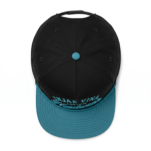 Casquette Snapback personnalisée bicolore en corde tressée avec broderie 3D en relief, structurée, profil haut, en sergé de coton, pour le golf et le baseball, OEM - Product Image 4
