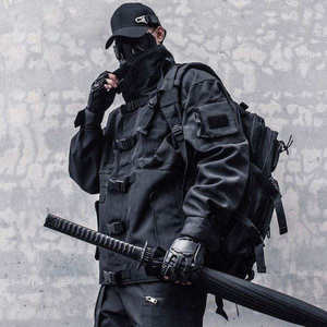 Chaqueta Táctica Urbana Techwear para Hombre, Impermeable, Multibolsillos, Cortavientos Funcional, Estilo Urbano, Cyberpunk, Ninja, Parka Utilitaria - Product Image 5