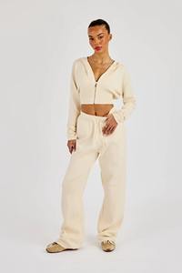 Ensemble de survêtement deux pièces pour femmes, sweat à capuche zippé et pantalon, tenue décontractée confortable, tissu doux - Product Image 5