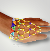 Bague en perles de verre tribales multicolores faites à la main et gants zoulous Bracelets perlés de style bohème pour cadeaux chrétiens