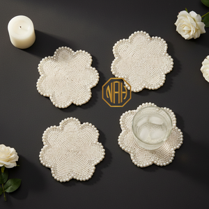 2026 Best-Selling Modern <b>Beaded</b> <b>Coasters</b> Handcrafted Eco-Friendly Customized Color Decorative Mats Pads 10mm Thick Home Dining - Product Image 5