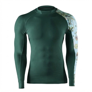 Camiseta de Manga Larga para Hombre, Protección UV, Impresión Digital Blanca, Tejido Transpirable de Spandex/Poliéster - Product Image 5
