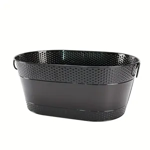 Durable Red Boat Shape Galvanized Metal Party Ice Bucket with Handles 5L Capacity Beverage <b>Cooler</b> for Bulk Order Wholesale - Product Image 3