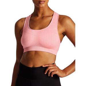 Sujetador deportivo sin costuras, sujetador suave personalizado estirable y que absorbe la humedad para Fitness, Yoga y ropa deportiva, Spandex de nailon - Product Image 1