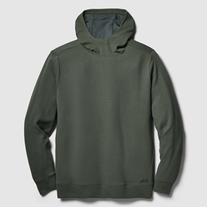Pull à capuche thermique en maille gaufrée pour homme, en polyester et coton, style décontracté, à manches longues, avec poignets côtelés, coupe ample, vente en gros - Product Image 6