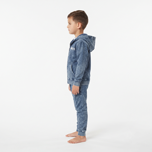 Conjunto de Sudadera con Capucha y Cremallera Completa de Forro Polar para Niños con Logotipo Personalizado, Lavado Ácido, de Algodón Grueso, Chándal Deportivo Informal - Product Image 4