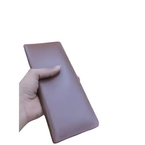 Portefeuille long classique en cuir véritable marron avec porte-chéquier, porte-cartes et multiples compartiments pour usage quotidien - Product Image 2