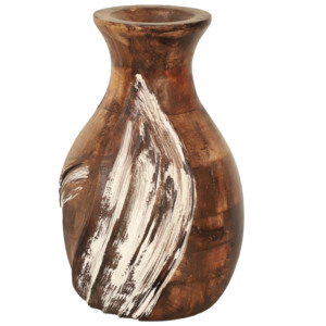 Vase à fleurs en bois artisanal FV-022 |   Décoration intérieure |   Aqdus Saleem - Product Image 1