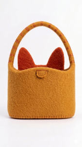 กระเป๋าสักหลาดทำมือรักษ์โลก รูปสุนัขจิ้งจอกน่ารัก กระเป๋าสะพายไหล่ สีสันตามสั่ง ของขวัญวันเกิดเด็ก ใช้ได้ทุกวัน สำหรับเดินทาง - Product Image 2