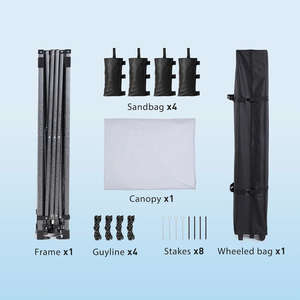 Tente de camping extérieure imperméable et robuste – Structure pliable en acier pour jardin et camping - Product Image 4