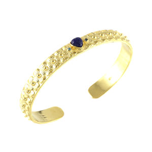 Pulsera de Plata de Ley 92.5 con Baño de Oro, Lapislázuli y Topacio Azul, para Mujer, Regalo de Compromiso, Boda o Aniversario - Product Image 1