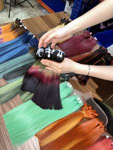 2024 Hot Mix Color Bonestraight Extensiones de cabello Cabezas de entrenamiento Paquetes de trenzado vietnamita femenino para mujeres - Product Image 5